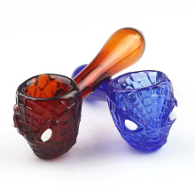 Cross-border new spiderman mask shape glass smoking tobacco pipe wholesale